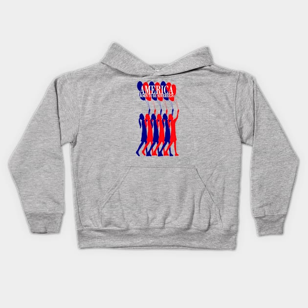 Sovereign American Girls Kids Hoodie by TheDaintyTaurus